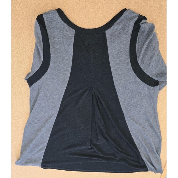 Sunday Linen Boxy Pullover Tunic Top shirt Gray & Black 2X (C44) - Picture 2 of 5